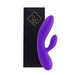 Гнучкий вібратор кролик з двома моторами FeelzToys Lea Rabbit Vibrator Medium Purple 102316 фото