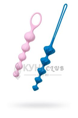 Набір анальних бус Satisfyer Beads Colored, силікон , макс. діаметр 3,3 см і 3,5 см 108820 фото