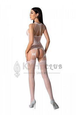 Бодистокинг с множеством бретелей Passion BS095 One Size, white, имитация пояса и чулок, с доступом 106945 фото