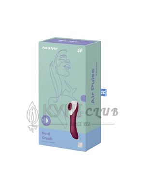 Вакуумний стимулятор із вібрацією Satisfyer Dual Crush Wine Red 104051 фото