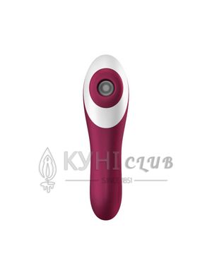 Вакуумний стимулятор із вібрацією Satisfyer Dual Crush Wine Red 104051 фото