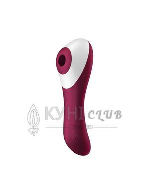 Вакуумний стимулятор із вібрацією Satisfyer Dual Crush Wine Red 104051 фото