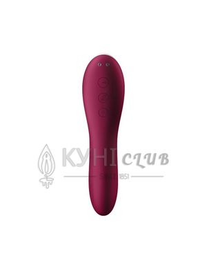 Вакуумний стимулятор із вібрацією Satisfyer Dual Crush Wine Red 104051 фото