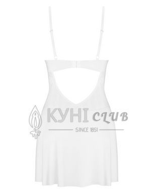 Пеньюар Obsessive Alissium chemise & thong, XL/2XL, кружевной лиф, стринги в комплекте 109663 фото