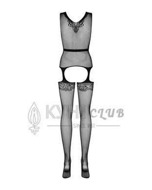 Бодистокинг Obsessive Bodystocking F217 XL/XXL, элегантный силуэтный рисунок, имитация чулок 105211 фото