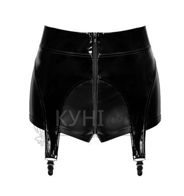 Шортики Noir Handmade F325 Glam, XL, black, вініл, висока талія, кріплення для панчіх, з доступом 108382 фото
