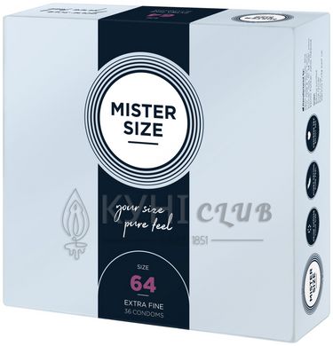 Презервативи Mister Size - pure feel - 64 (36 condoms), товщина 0,05 мм 105968 фото