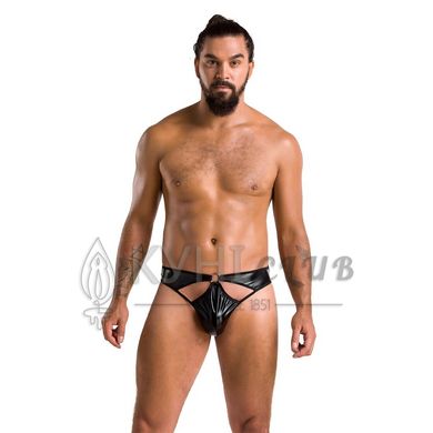 Мужские стринги Passion 033 THONG PAUL S/M Black, под латекс 105548 фото