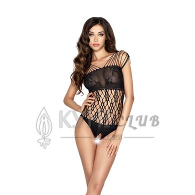 Бодістокінг Passion BS035 black, боді, імітація топа і трусиків 101499 фото