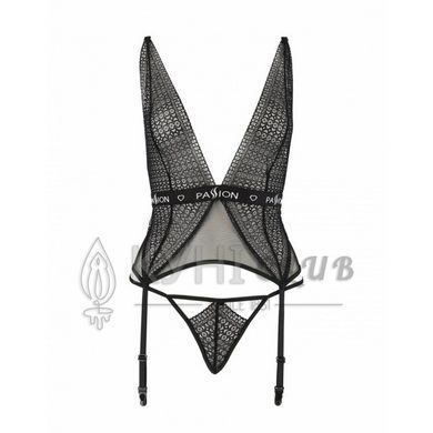 Напівпрозорий корсет Passion Exclusive MIRAJANE CORSET L/XL, black 101809 фото