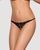 Кружевные танга с двумя отверстиями Obsessive 831-THC-1 crotchless thong L/XL, черные, бантики 105160 фото