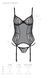 Корсет Passion LEAFA CORSET black S/M, мягкие чашки, зажимы для чулок, стринги в комплекте 108526 фото 5
