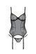 Корсет Passion LEAFA CORSET black S/M, мягкие чашки, зажимы для чулок, стринги в комплекте 108526 фото 3