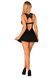 Сорочка бебі-дол з мереживом на грудях Obsessive Donna Dream babydoll M/L Black, стрінги 106633 фото 7