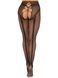 Стрип-колготки Leg Avenue Crotchless Net Tights with Heart Backseam, One Size, чорні, з доступом 110083 фото 3