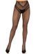 Стрип-колготки Leg Avenue Crotchless Net Tights with Heart Backseam, One Size, чорні, з доступом 110083 фото 4