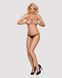 Кружевные танга с двумя отверстиями Obsessive 831-THC-1 crotchless thong L/XL, черные, бантики 105160 фото 3