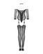 Нейлоновий бодістокінг з імітацією панчіх Obsessive Bodystocking G333 S/M/L, black, з доступом 105676 фото 4