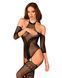 Нейлоновий бодістокінг з імітацією панчіх Obsessive Bodystocking G333 S/M/L, black, з доступом 105676 фото 1