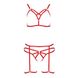 Комплект білизни Passion Exclusive MAGALI SET OpenBra L/XL, red, стрепи, ліф, трусики і пояс 101182 фото 4