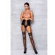 Пояс-корсет из экокожи Celine Set with Open Bra black L/XL &mdash; Passion: шнуровка, съемные пажи для чул 104371 фото 3