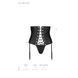 Пояс-корсет из экокожи Celine Set with Open Bra black L/XL &mdash; Passion: шнуровка, съемные пажи для чул 104371 фото 6