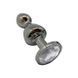 Металлическая анальная пробка Wooomy Lollypop Double Ball Metal Plug L диаметр 3,5 см, длина 10,5 см 105405 фото 4