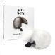 Силиконовая анальная пробка с хвостом из натурального меха Art of Sex size M White fox 104167 фото 5