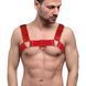 Чоловіча портупея на груди з натуральної шкіри Feral Feelings - Bulldog Harness Red 107430 фото 1