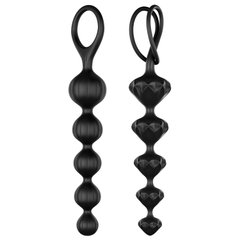 Набір анальних намистин Satisfyer Beads Black, силікон, макс. діаметр 3,3 см та 3,5 см 108821 фото