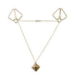 SX0844 Затискачі для сосків з важкою підвіскою LOCKINK Nipple Clamps with Heavy Pendant, золотисті 110003 фото