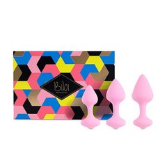 Набор силиконовых анальных пробок FeelzToys - Bibi Butt Plug Set 3 pcs Pink 102457 фото