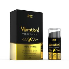 Жидкий вибратор Intt Vibration Vodka (15 мл), густой гель, очень вкусный, действует до 30 минут 100971 фото