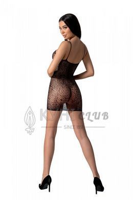 Ажурное мини-платье на тонких бретелях Passion BS096 One Size, black, плетение на груди 106946 фото