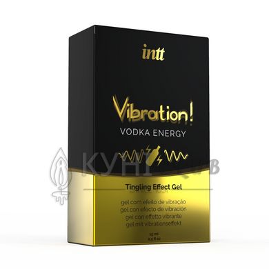 Рідкий вібратор Intt Vibration Vodka (15 мл), густий гель, дуже смачний, діє до 30 хвилин 100971 фото