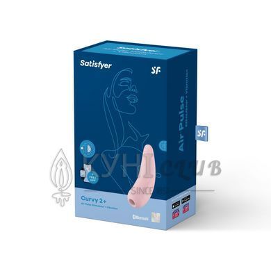 Вакуумний кліторальний стимулятор Satisfyer Curvy 2+ Pink з керуванням через інтернет 108732 фото