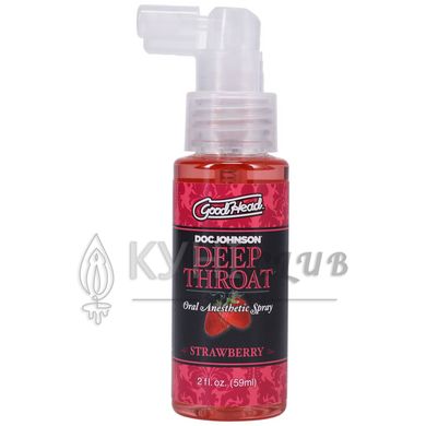 Спрей для мінету Doc Johnson GoodHead DeepThroat Spray - Sweet Strawberry 59 мл для глибокого мінету 100644 фото