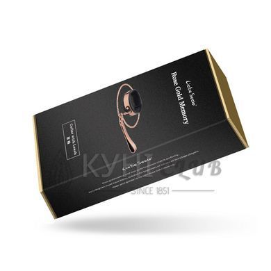 Широкий нашийник з повідцем Liebe Seele Rose Gold Memory Collar with Leash, натуральна шкіра 107497 фото