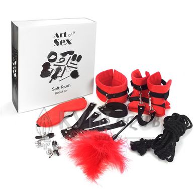 Набор БДСМ Art of Sex - Soft Touch BDSM Set, 9 предметов, Красный 104573 фото