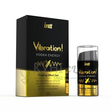 Рідкий вібратор Intt Vibration Vodka (15 мл), густий гель, дуже смачний, діє до 30 хвилин 100971 фото