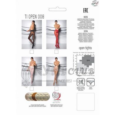 Эротические колготки TIOPEN 008 nero 1/2 (30 den) &mdash; Passion, с вырезом 109167 фото