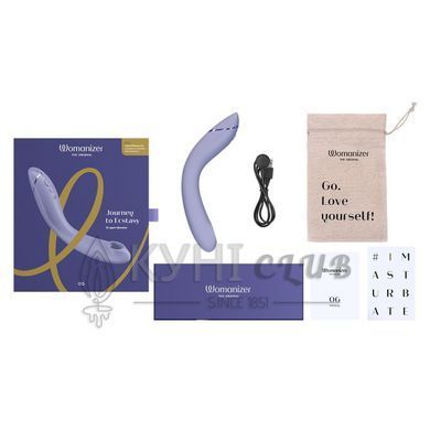 Вакуумний стимулятор для точки G та клітора з вібрацією Womanizer OG Lilac, 12 рівнів, 3 режими 109585 фото