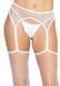 Панчохи-сітка Leg Avenue Net stockings with garter belt One size White, пояс, підв&rsquo;язки 106566 фото 5
