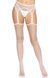Панчохи-сітка Leg Avenue Net stockings with garter belt One size White, пояс, підв&rsquo;язки 106566 фото 3