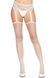 Панчохи-сітка Leg Avenue Net stockings with garter belt One size White, пояс, підв&rsquo;язки 106566 фото 1