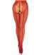 Стрип-колготки Leg Avenue Crotchless Net Tights with Heart Backseam, One Size, красные, с доступом 110084 фото 5