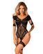 Нейлоновий бодістокінг з імітацією гартер Obsessive Bodystocking G334 S/M/L, black, з доступом 105677 фото 1