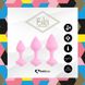 Набір силіконових анальних пробок FeelzToys - Bibi Butt Plug Set 3 pcs Pink 102457 фото 3