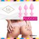 Набір силіконових анальних пробок FeelzToys - Bibi Butt Plug Set 3 pcs Pink 102457 фото 5