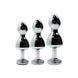 Металева анальна пробка Wooomy Lollypop Double Ball Metal Plug Blue M діаметр 3,1 см, довжина 9,4 см 105406 фото 4